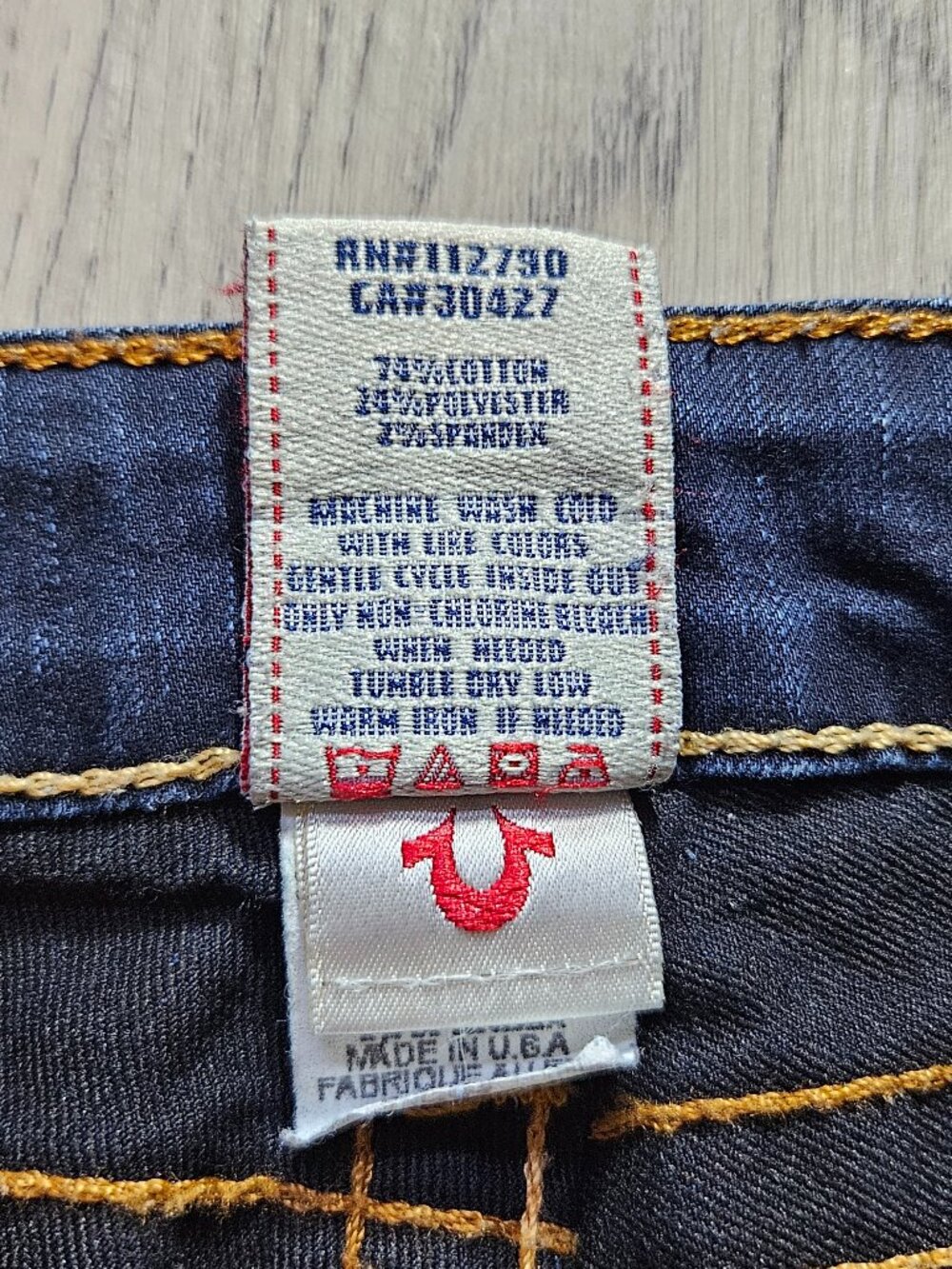 True Religion Womens Size 28 Tara Ankle Zip Skinny Jeans Dark Indigo Made in USA - Picture 10 of 13